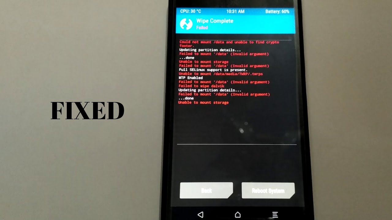 Tips atasi masalah Failed To Mount System (Invalid Argument) pada Nokia C1 (2020) via TWRP