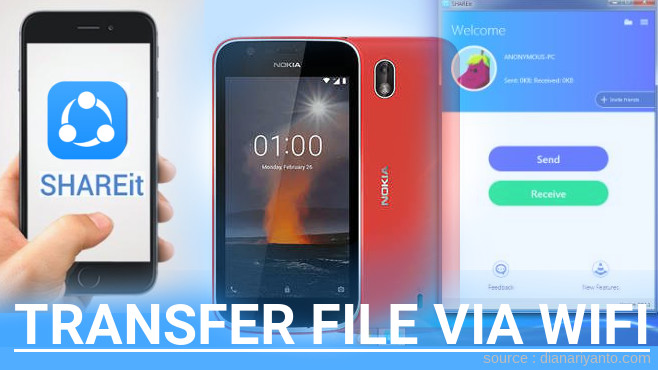 Cara Transfer File via Wifi di Nokia 1 Menggunakan ShareIt Terbaru