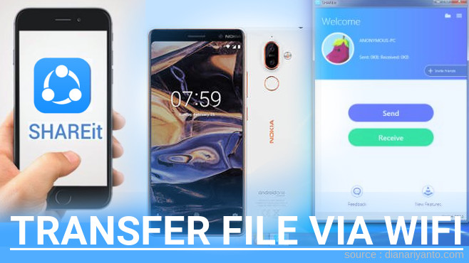 Kirim dan Transfer File via Wifi di Nokia 7 Plus Menggunakan ShareIt Terbaru