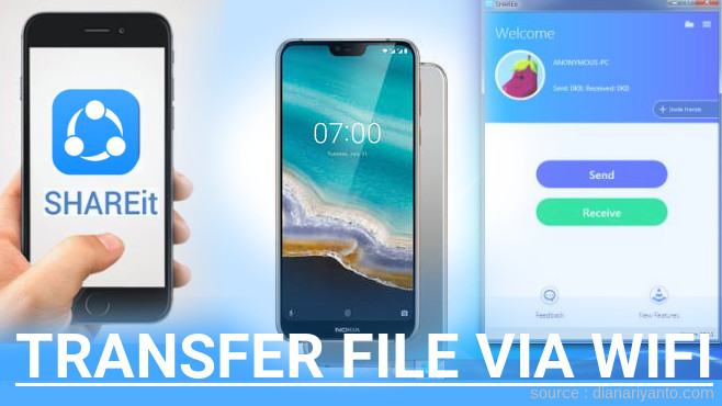 Kirim dan Transfer File via Wifi di Nokia 7.1 Menggunakan ShareIt Terbaru