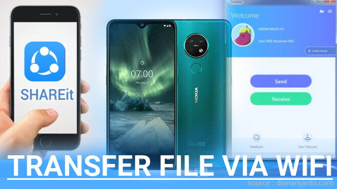 Kirim dan Transfer File via Wifi di Nokia 7.2 Menggunakan ShareIt Versi Baru