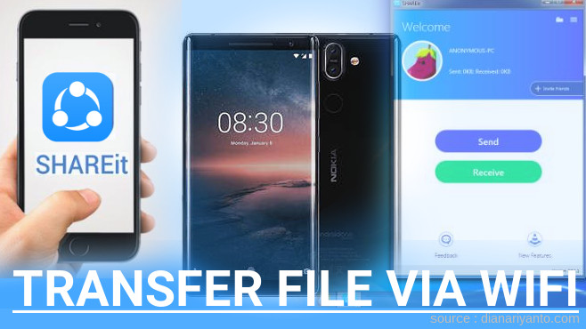 Mudahnya Transfer File via Wifi di Nokia 8 Sirocco Menggunakan ShareIt Terbaru