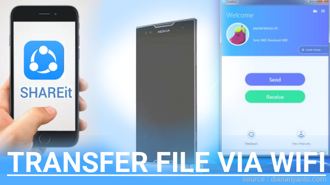 Transfer File via Wifi di Nokia 9 Menggunakan ShareIt Versi Baru