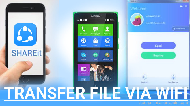 Tips Transfer File via Wifi di Nokia X+ Dual SIM Menggunakan ShareIt Versi Baru
