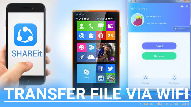 Cara Mudah Transfer File via Wifi di Nokia X2 Dual SIM Menggunakan ShareIt Versi Baru